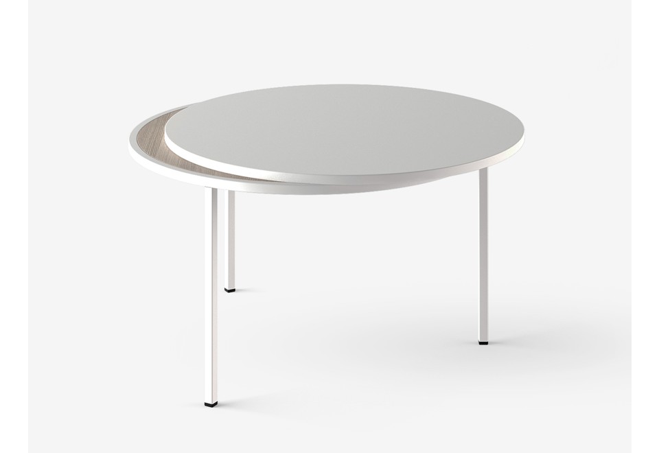 seconda foto WELL M Tavolino basso rotondo in legno