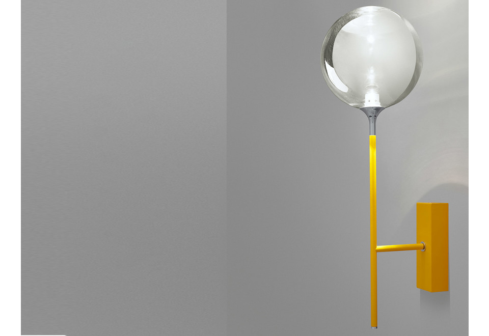 prima foto PALLONCINO Lampada da parete a LED in acciaio e vetro