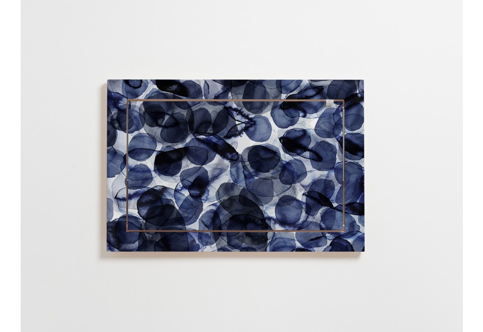 seconda foto FLÄPPS 60x40x1 BUBBLES INDIGO Mensola ribaltabile in compensato