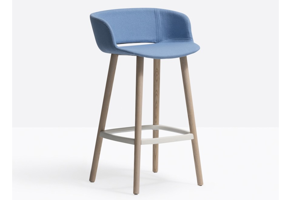 prima foto BABILA 2757/2 Sgabello in tessuto con braccioli con poggiapiedi