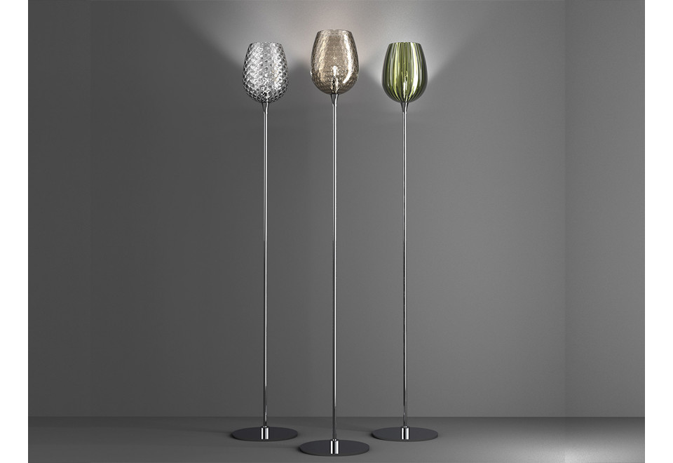 prima foto NUCE Lampada da terra in vetro soffiato