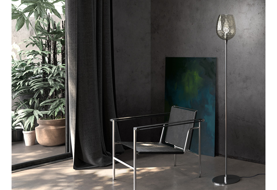 seconda foto NUCE Lampada da terra in vetro soffiato