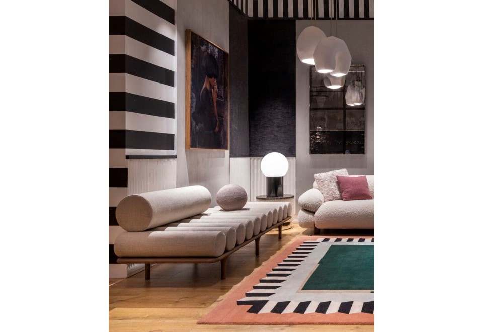 seconda foto PLEIN CADRE Tappeto annodato a mano in cotone e lana Himalayana