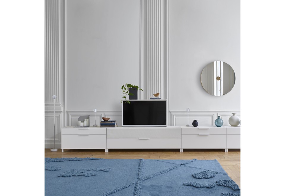 terza foto CALOT Lampada da tavolo con base in marmo e paralume in vetro