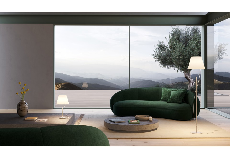 terza foto HOVER Lampada da terra a LED in carta e metallo