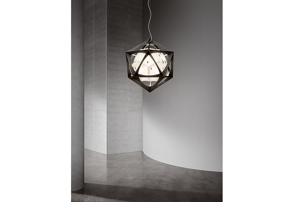 terza foto OE QUASI LIGHT Lampada a sospensione a LED in policarbonato e alluminio