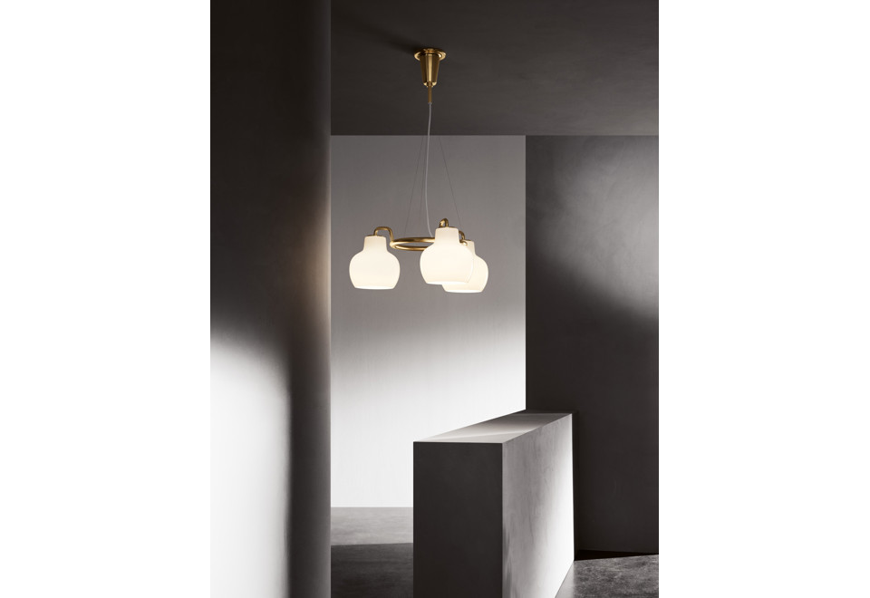 seconda foto VL RING CROWN 3 5 7 Lampada a sospensione in vetro opale