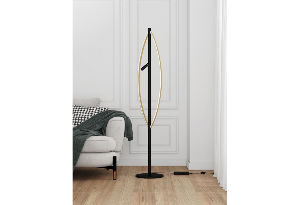 terza foto MATWEI BRASS Lampada da terra a LED in metallo