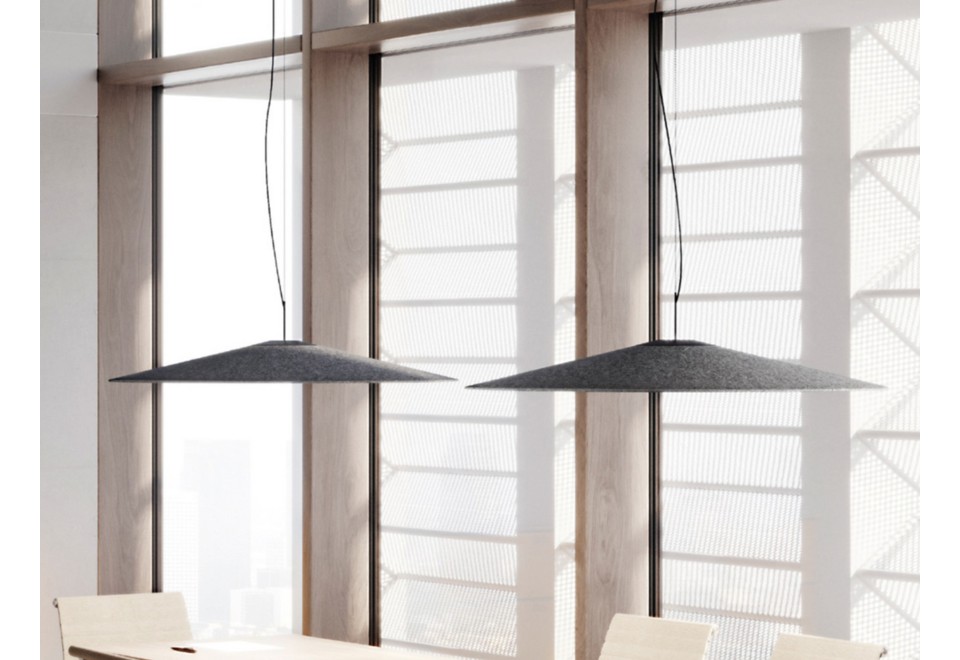 prima foto KOINÈ Lampada a sospensione a LED acustica in feltro