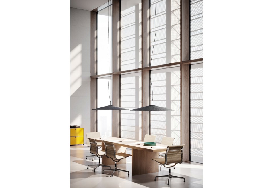 seconda foto KOINÈ Lampada a sospensione a LED acustica in feltro