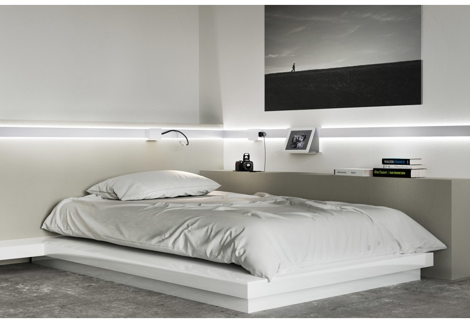 terza foto NODO STRIP LED Illuminazione a binario con strip LED flessibile dimmerabile