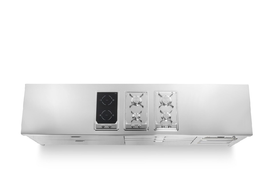 prima foto C280 C120+C90+F60/1 Elemento cottura in acciaio inox con cassetti