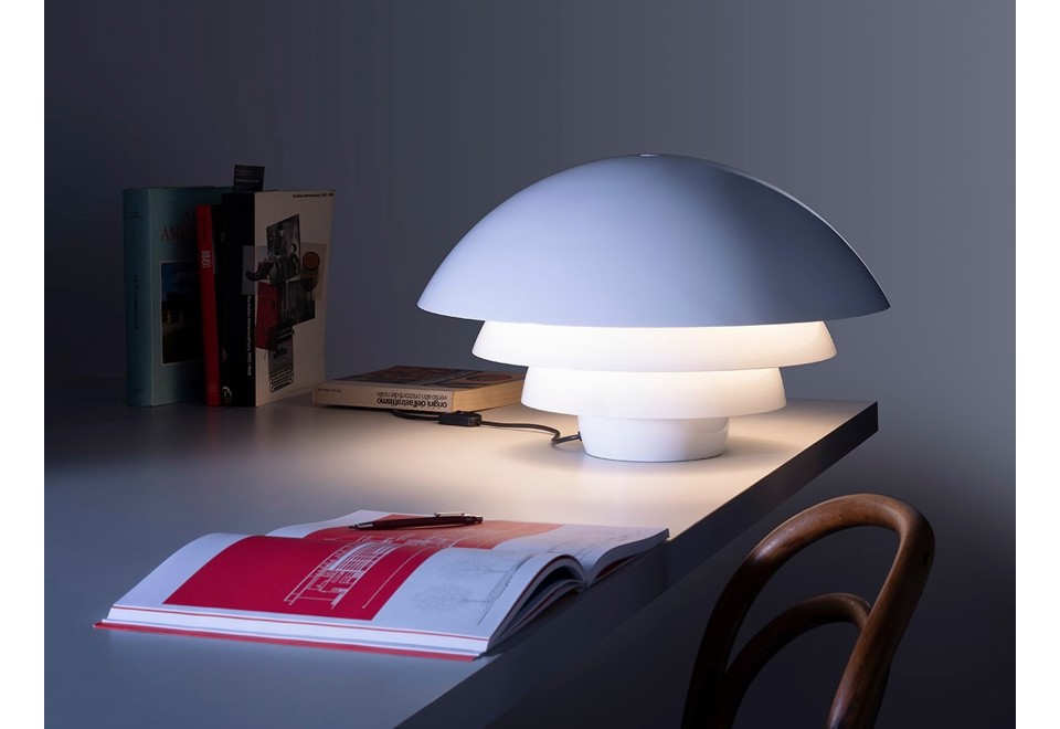 prima foto VISIERE Lampada da tavolo a LED in alluminio