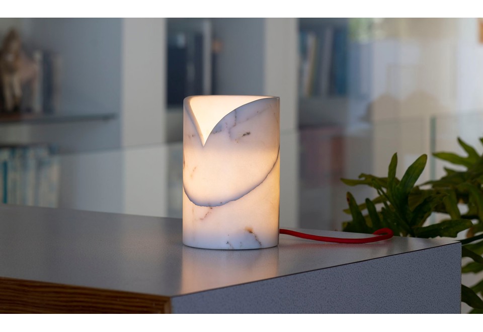 seconda foto COLLETTO Lampada da tavolo a LED in marmo