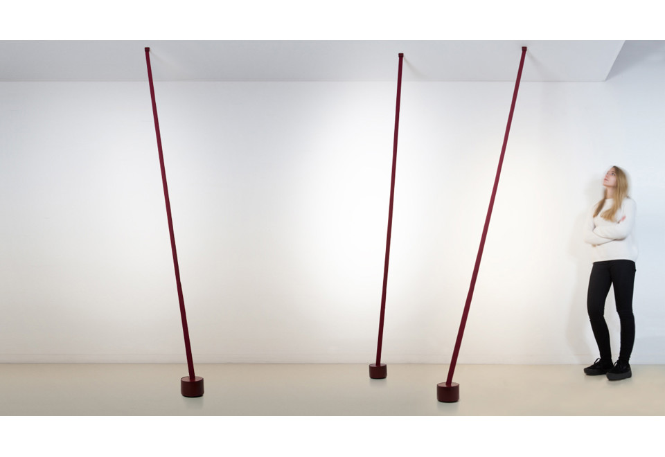 terza foto ELASTICA Lampada da terra a LED ad altezza regolabile in tessuto elastico