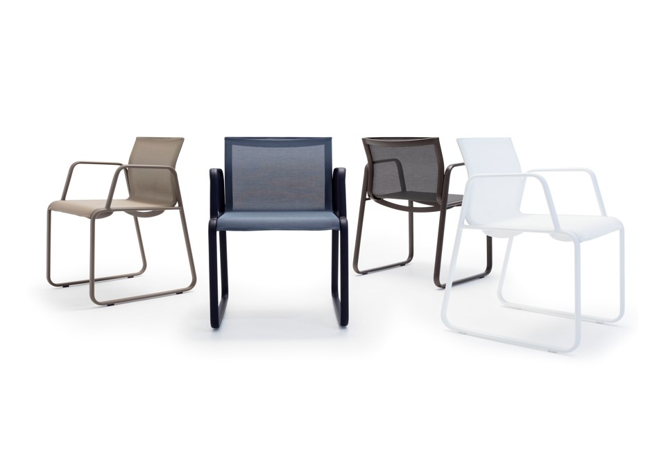 seconda foto AIRE OUTDOOR SO1280 Sedia da giardino in acciaio con braccioli