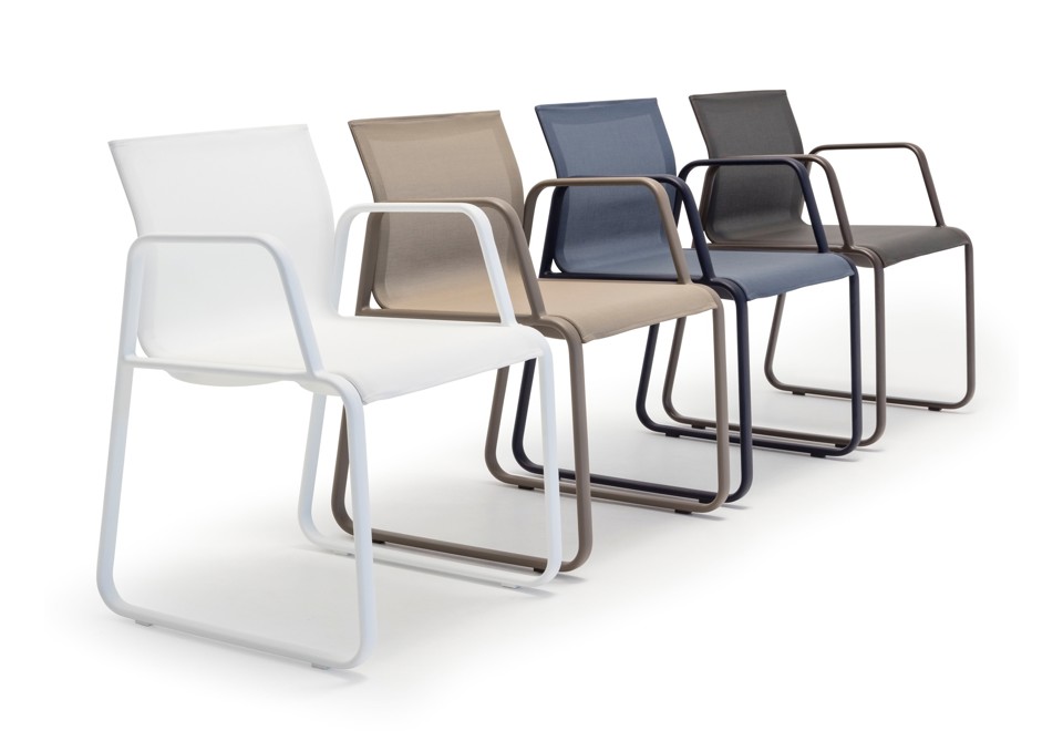 terza foto AIRE OUTDOOR SO1280 Sedia da giardino in acciaio con braccioli