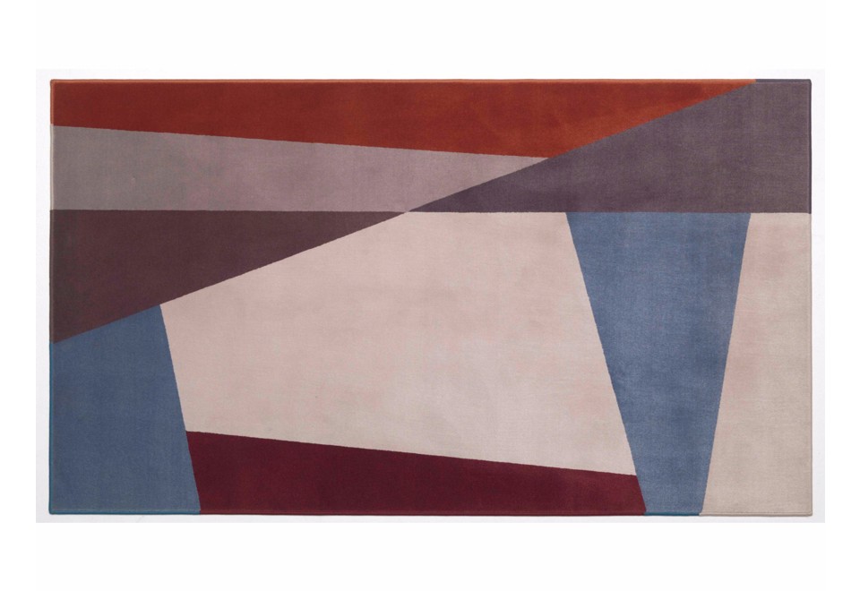 seconda foto SPLIT Tappeto fatto a mano rettangolare in poliammide a motivi geometrici