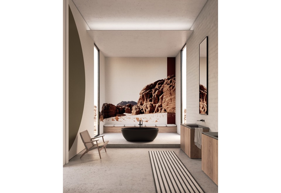 seconda foto JORDAN Carta da parati lavabile in vinile con paesaggi