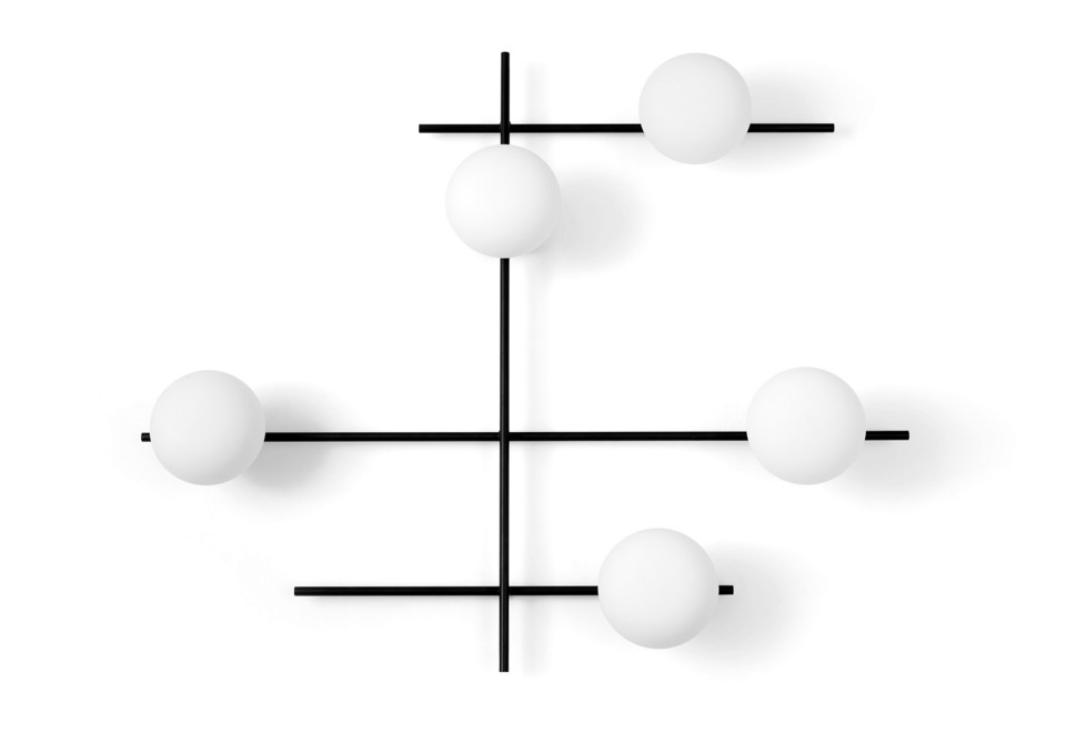 prima foto MIKADO 5 Lampada da parete in vetro opale e metallo