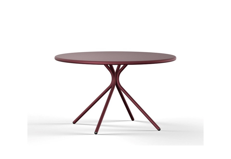 seconda foto CRONA STEEL Tavolino di servizio rotondo in acciaio verniciato a polvere