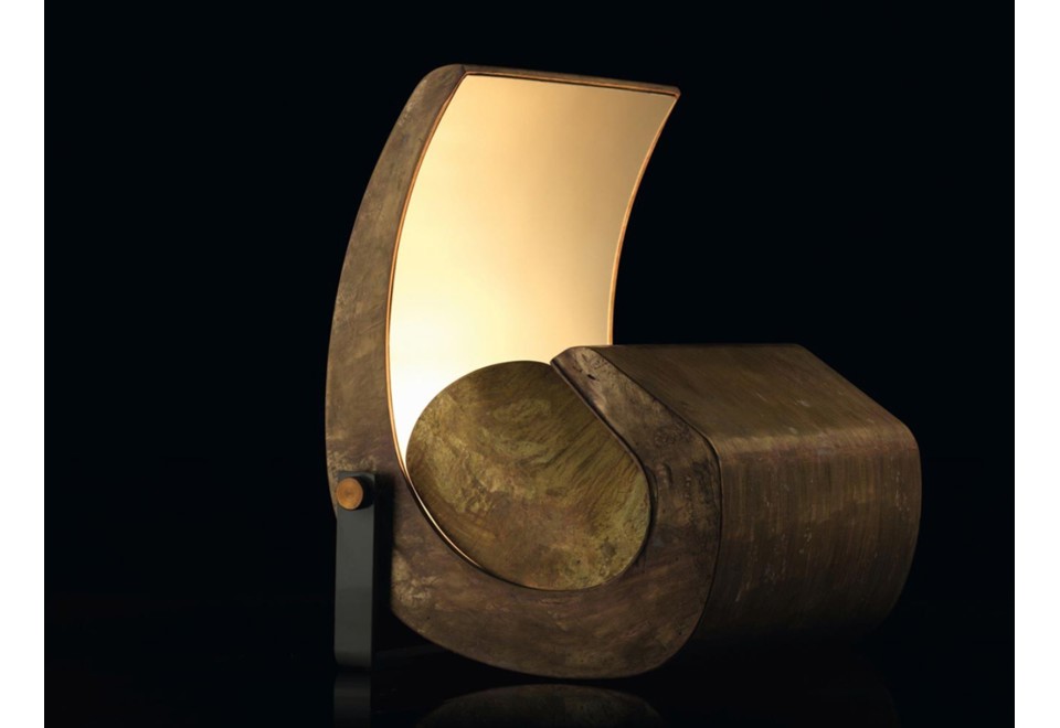 seconda foto ESCARGOT Lampada da terra in ottone