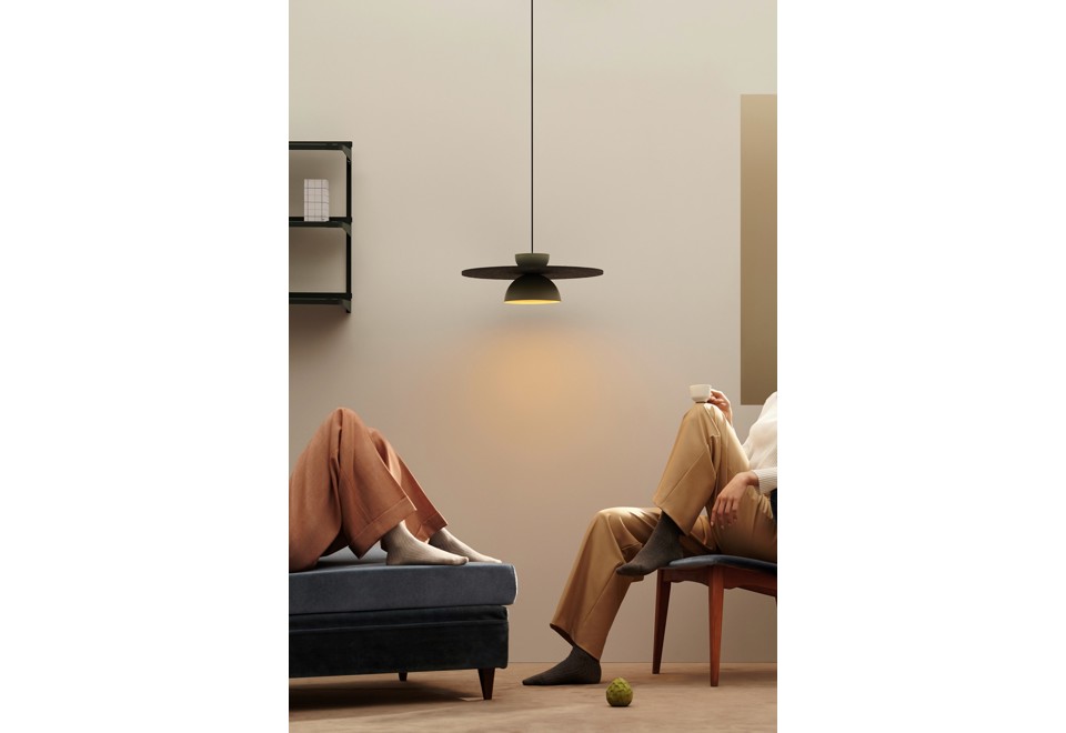 terza foto TIRES Lampada a sospensione a LED acustica