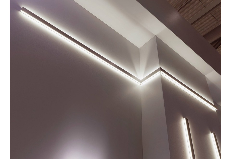 prima foto ARCHITECTURE WALL LIGHT SYSTEM Lampada da parete a LED in alluminio e vetro