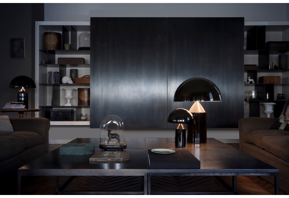 seconda foto ATOLLO METALLO Lampada da tavolo in alluminio