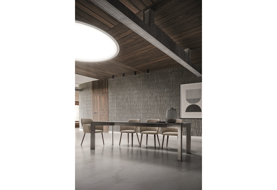 seconda foto FRAME Tavolo rettangolare in vetro