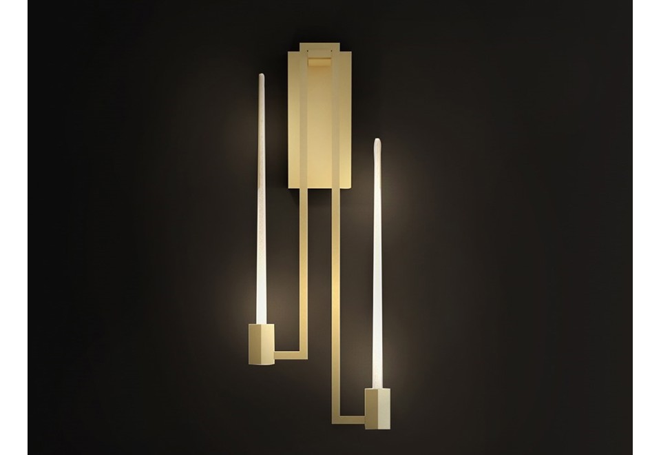 terza foto KALÌ Applique a led in vetro di murano e ottone