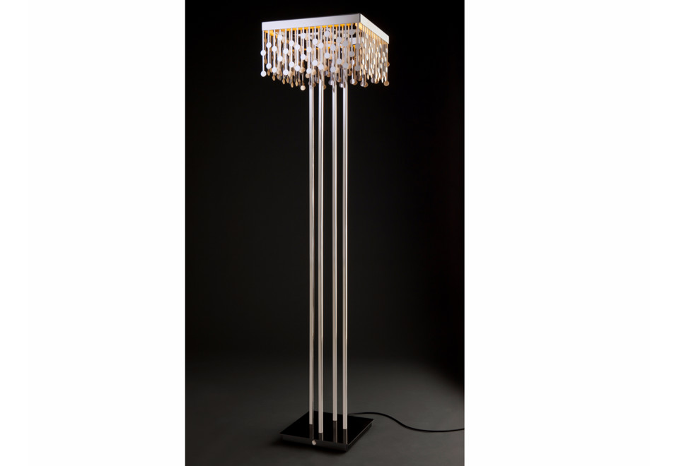 prima foto MELODY Lampada da terra in acciaio inox