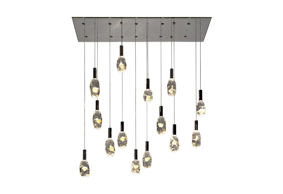 Koinè, lampada a sospensione in alluminio d. 37 cm, 21W LED
