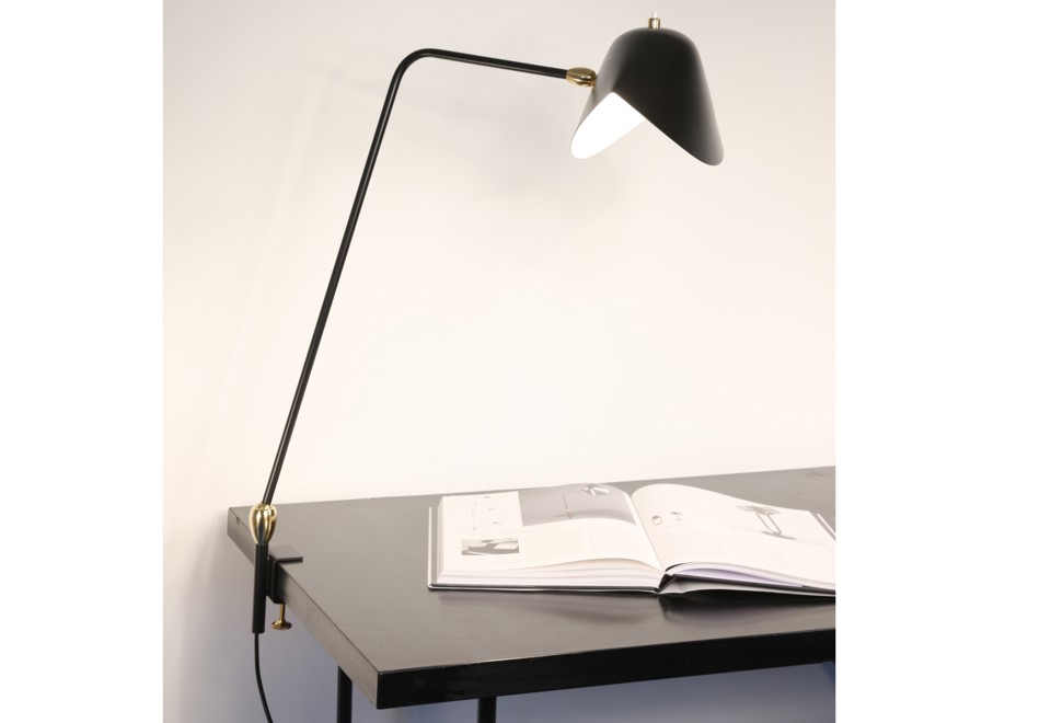 prima foto AGRAFÉE DOUBLE ROTULES Lampada da scrivania orientabile in metallo