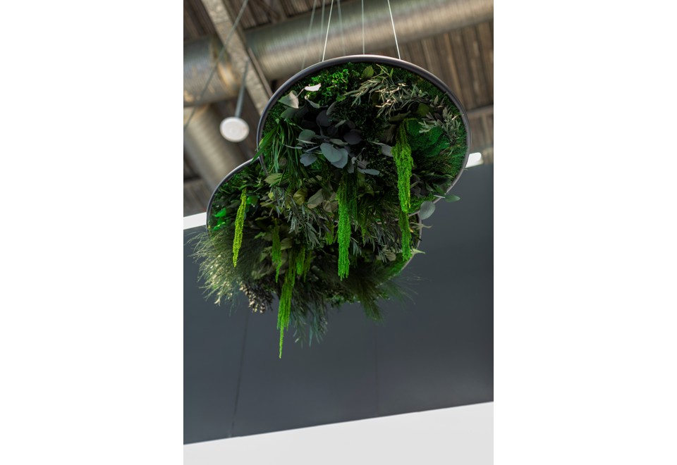 seconda foto G CIRCLES Pannello acustico a sospensione in piante stabilizzate