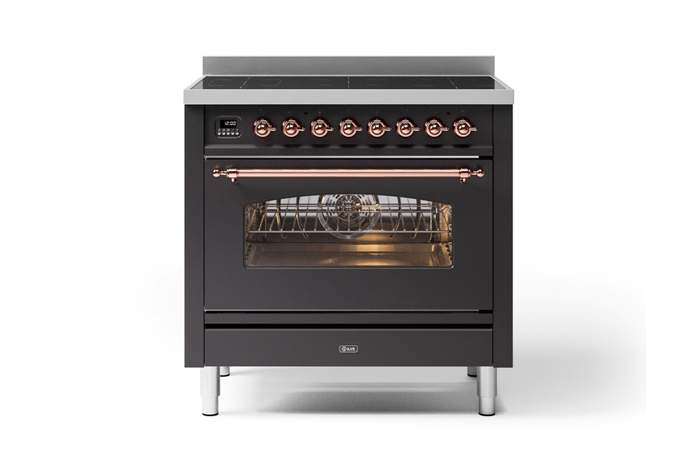 prima foto Cucina a libera installazione in acciaio con piano cottura a induzione