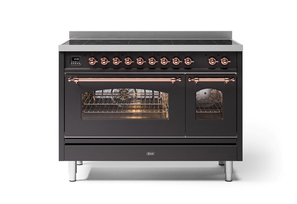 prima foto P12N Cucina a libera installazione in acciaio con piano cottura a induzione