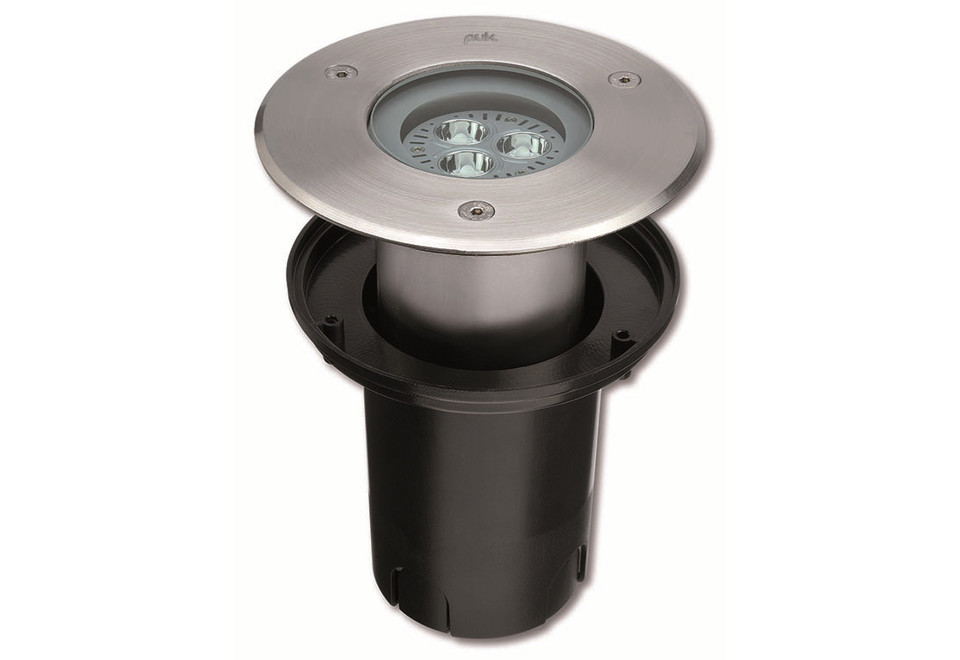 prima foto HYDROFLOOR MINI STEEL Segnapasso a pavimento in acciaio inox per esterni