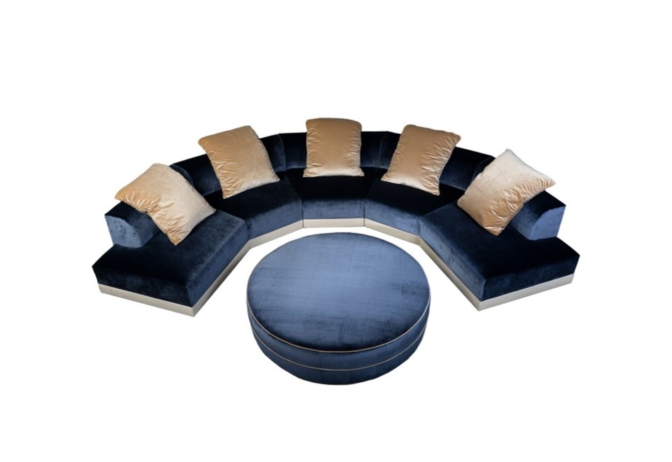 prima foto NOMADE Divano componibile curvo in velluto