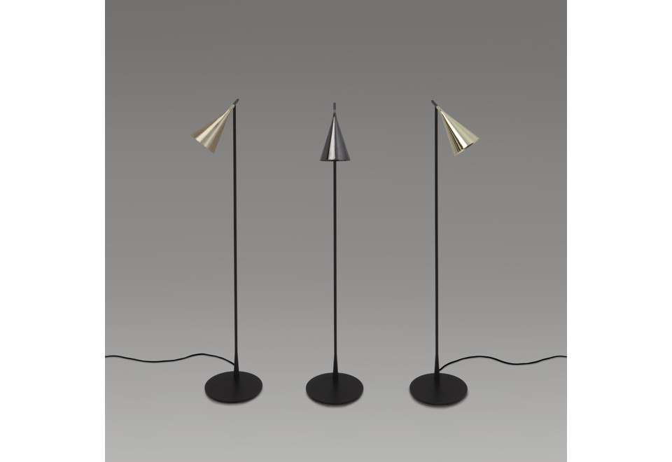 seconda foto GORDON Lampada da terra in metallo con dimmer