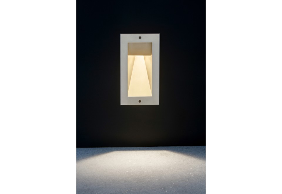 terza foto KANDOVAN Segnapasso a LED a parete in acciaio inox