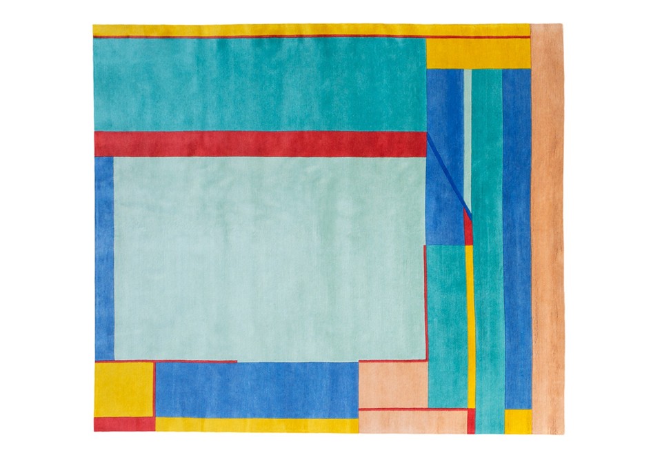 prima foto THE SEA AND THE SAND Tappeto fatto a mano in lana a motivi geometrici