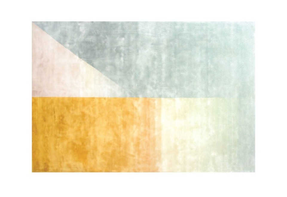 seconda foto KO1 Tappeto fatto a mano rettangolare in seta di bambù