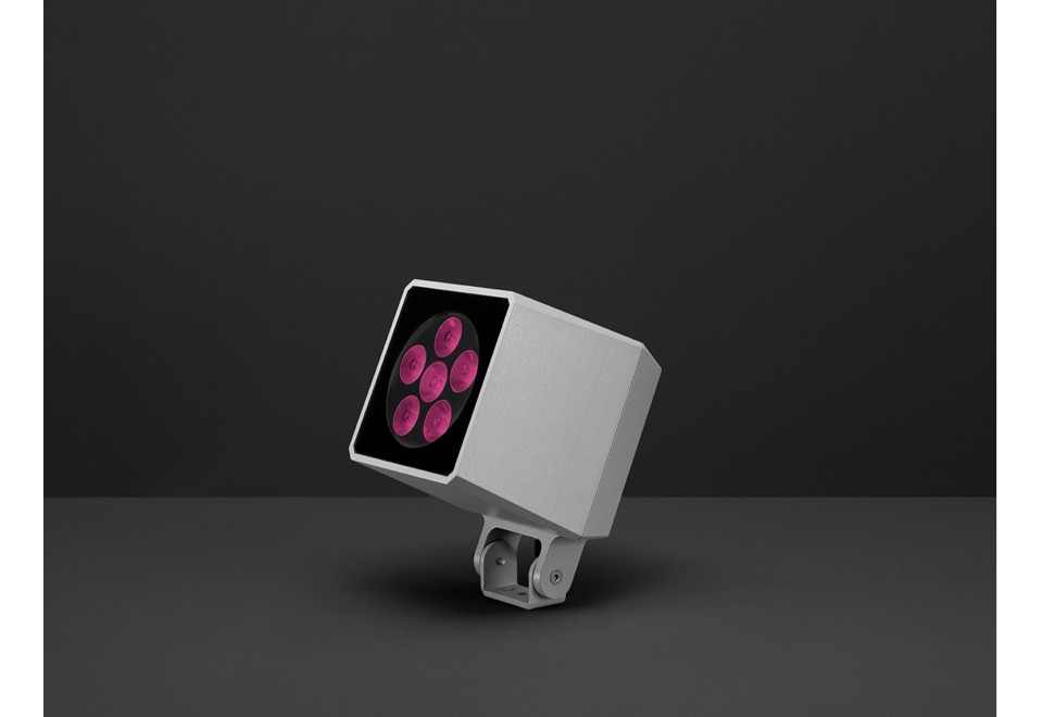 prima foto QUBO Proiettore per esterno a pavimento in alluminio pressofuso con sistema RGB