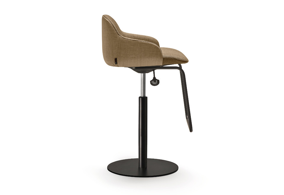 seconda foto DEEP Sgabello girevole in tessuto in stile moderno con alzata a gas