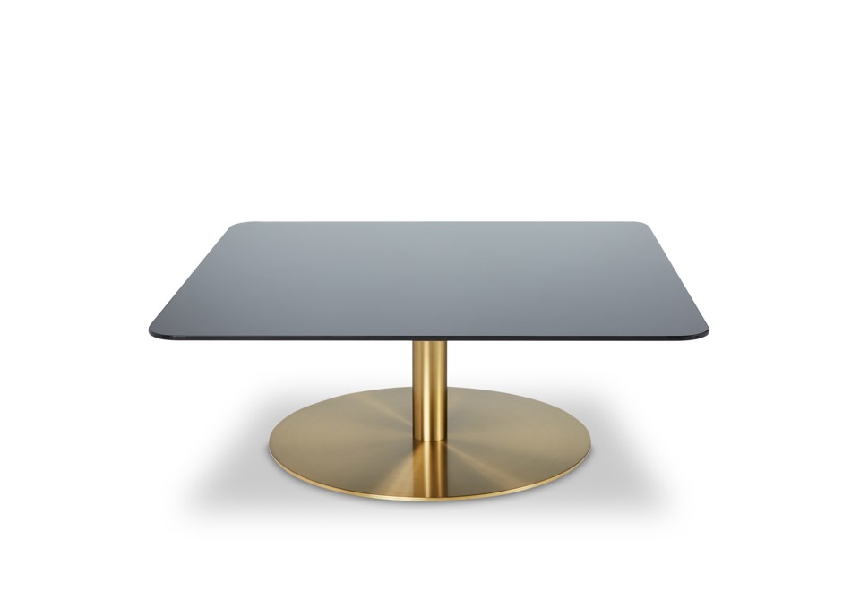 seconda foto FLASH Tavolino da caffè quadrato in acciaio e vetro