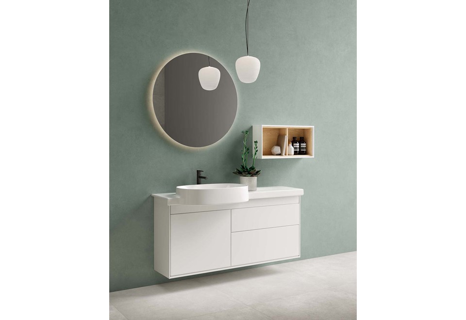 seconda foto VOYAGE WITH CERAMIC VANITY Mobile lavabo sospeso in legno