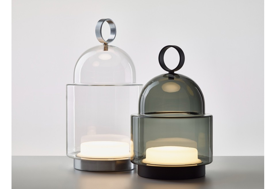 prima foto DOME NOMAD Lampada da tavolo a LED a batteria in vetro soffiato