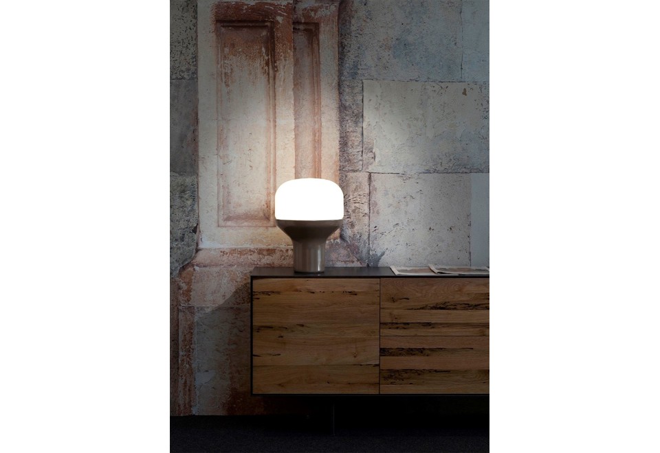 terza foto DELUX Lampada da tavolo a LED in alluminio e vetro