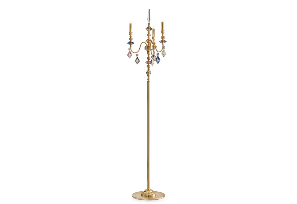 prima foto CHIC STL3 Lampada da terra in ottone con cristalli